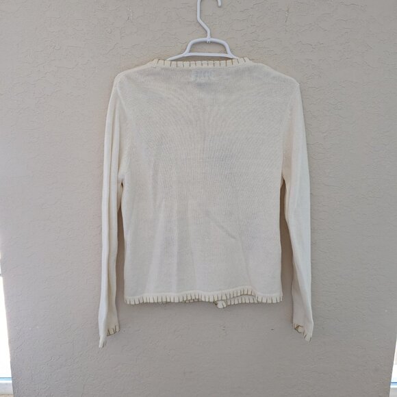 Vintage CB Collections Angel Embroidered Beaded Cardigan Size PM - Picture 7 of 7